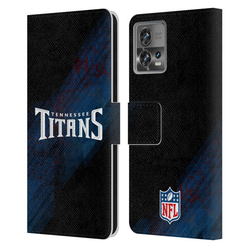 NFL Tennessee Titans Logo Blur Leather Book Wallet Case Cover For Motorola Moto Edge 30 Fusion