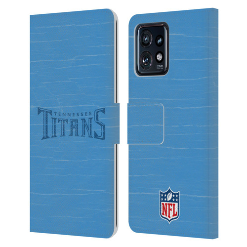 NFL Tennessee Titans Logo Distressed Look Leather Book Wallet Case Cover For Motorola Moto Edge 40 Pro