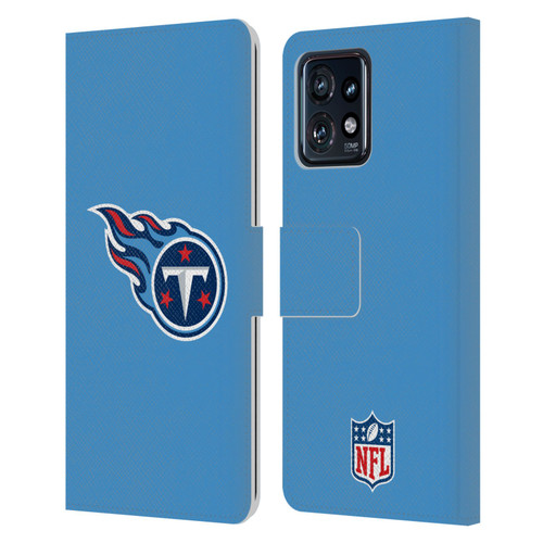NFL Tennessee Titans Logo Plain Leather Book Wallet Case Cover For Motorola Moto Edge 40 Pro
