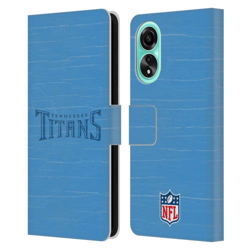 NFL Tennessee Titans Logo Distressed Look Leather Book Wallet Case Cover For OPPO A78 4G