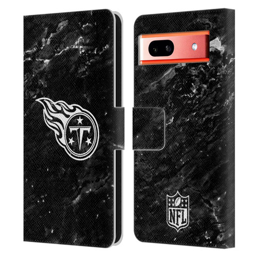 NFL Tennessee Titans Artwork Marble Leather Book Wallet Case Cover For Google Pixel 7a