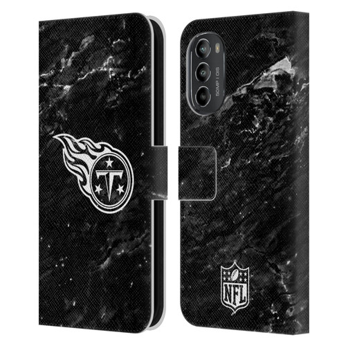 NFL Tennessee Titans Artwork Marble Leather Book Wallet Case Cover For Motorola Moto G82 5G