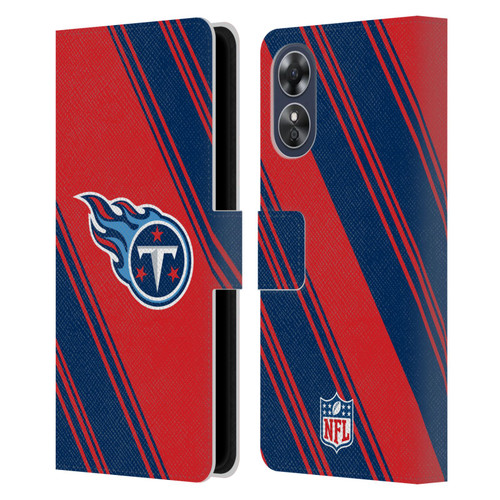 NFL Tennessee Titans Artwork Stripes Leather Book Wallet Case Cover For OPPO A17