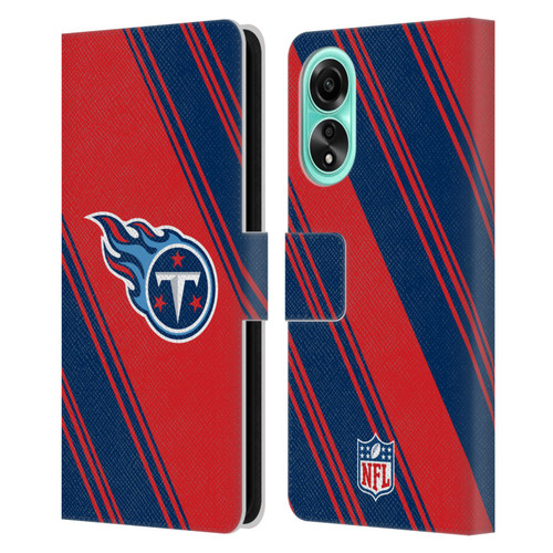 NFL Tennessee Titans Artwork Stripes Leather Book Wallet Case Cover For OPPO A78 4G