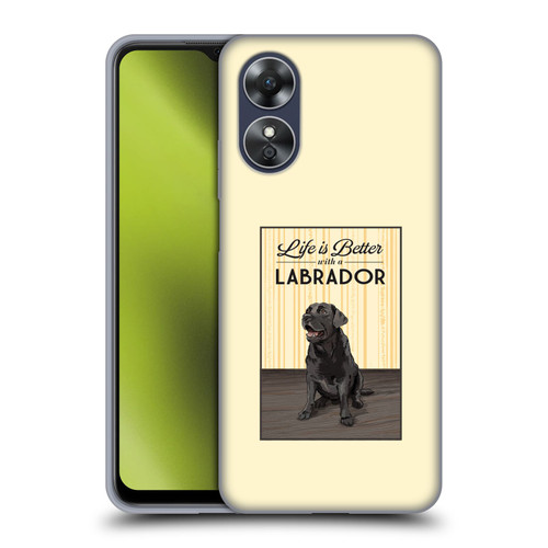 Lantern Press Dog Collection Labrador Soft Gel Case for OPPO A17