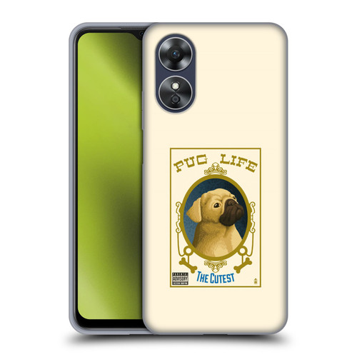 Lantern Press Dog Collection Pug Life Soft Gel Case for OPPO A17