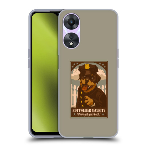 Lantern Press Dog Collection Rottweiller Security Soft Gel Case for OPPO A78 4G