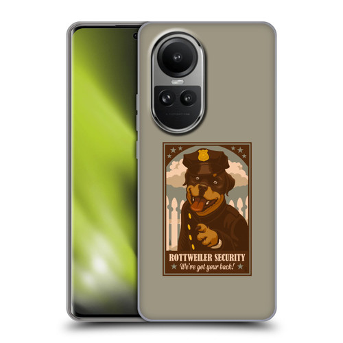 Lantern Press Dog Collection Rottweiller Security Soft Gel Case for OPPO Reno10 5G / Reno10 Pro 5G