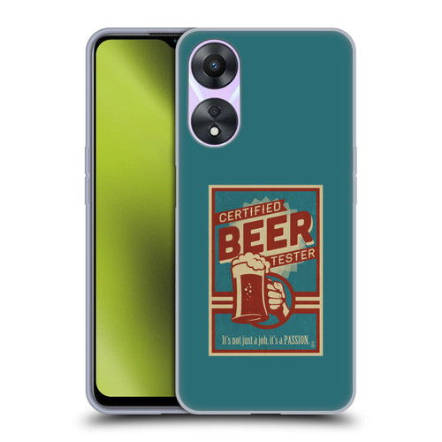 Lantern Press Man Cave Beer Tester Soft Gel Case for OPPO A78 5G
