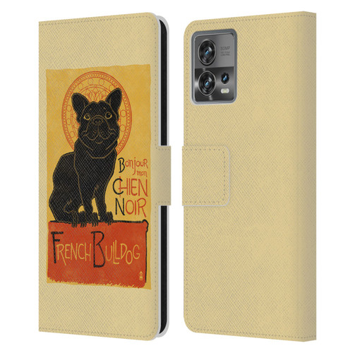 Lantern Press Dog Collection French Bulldog Leather Book Wallet Case Cover For Motorola Moto Edge 30 Fusion