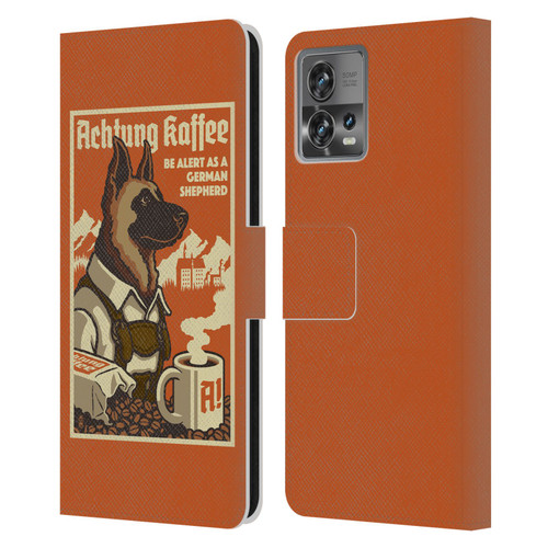 Lantern Press Dog Collection German Sheperd Leather Book Wallet Case Cover For Motorola Moto Edge 30 Fusion