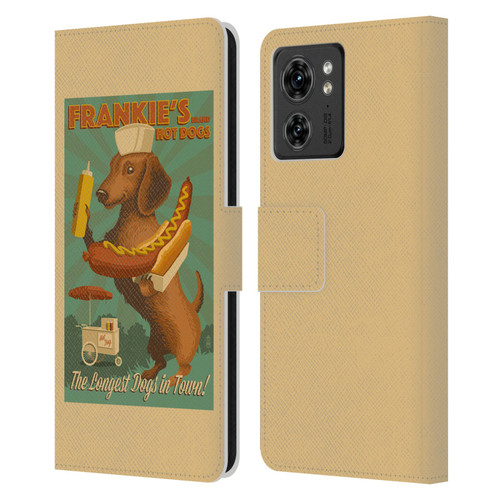 Lantern Press Dog Collection Frankie's Leather Book Wallet Case Cover For Motorola Moto Edge 40