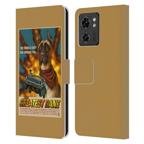 Lantern Press Dog Collection Greatest Dane Leather Book Wallet Case Cover For Motorola Moto Edge 40