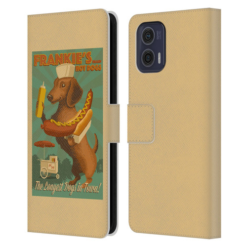 Lantern Press Dog Collection Frankie's Leather Book Wallet Case Cover For Motorola Moto G73 5G