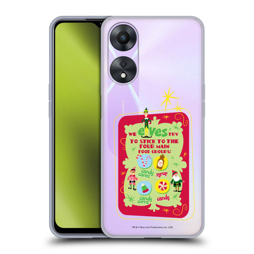 Elf Movie Graphics 1 Food Groups Soft Gel Case for OPPO A78 5G