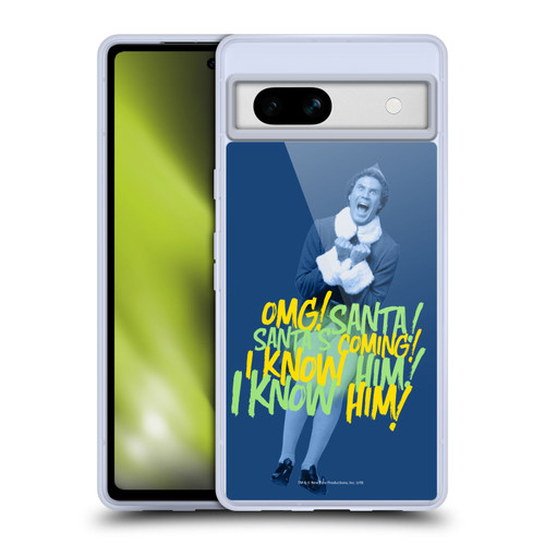 Elf Movie Graphics 2 Santa I Know Him Soft Gel Case for Google Pixel 7a