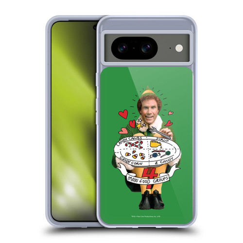 Elf Movie Graphics 2 Buddy Food Groups Soft Gel Case for Google Pixel 8