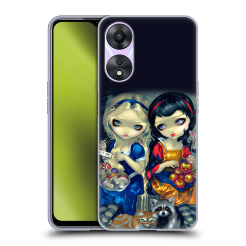 Strangeling Art Girls With Cat And Raccoon Soft Gel Case for OPPO A78 4G