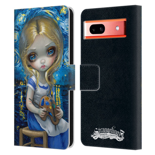 Strangeling Art Impressionist Night Leather Book Wallet Case Cover For Google Pixel 7a
