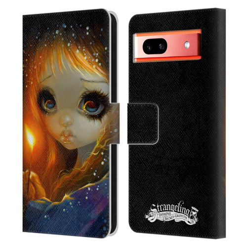 Strangeling Art The Little Match Girl Leather Book Wallet Case Cover For Google Pixel 7a