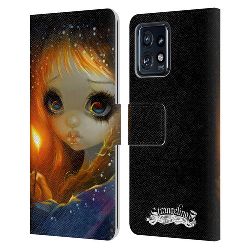 Strangeling Art The Little Match Girl Leather Book Wallet Case Cover For Motorola Moto Edge 40 Pro