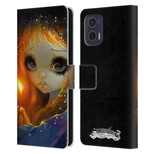 Strangeling Art The Little Match Girl Leather Book Wallet Case Cover For Motorola Moto G73 5G