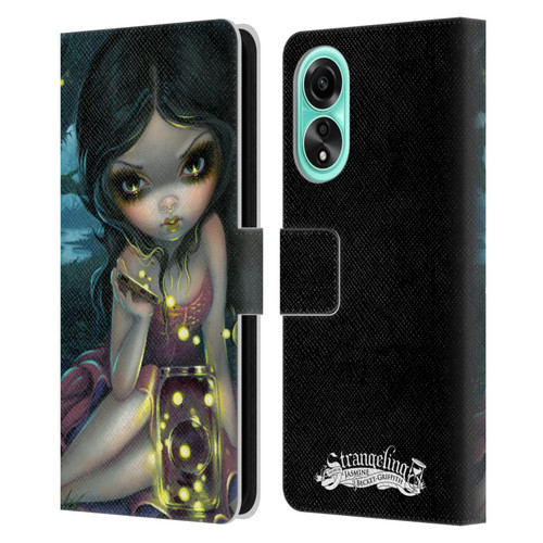 Strangeling Art Fireflies in Summer Leather Book Wallet Case Cover For OPPO A78 4G
