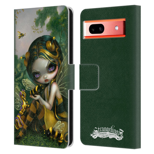 Strangeling Dragon Bee Fairy Leather Book Wallet Case Cover For Google Pixel 7a