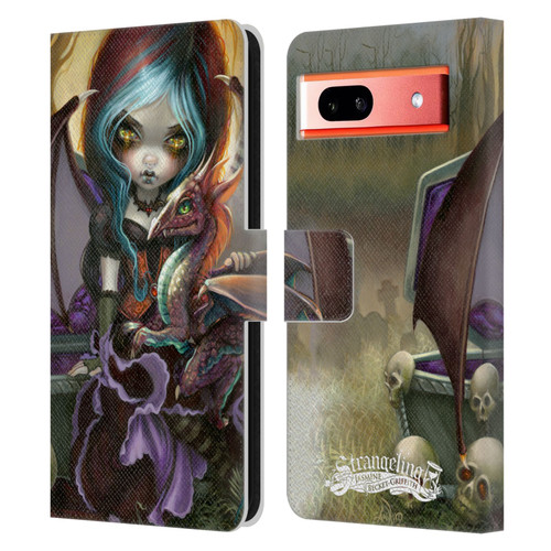 Strangeling Dragon Vampire Fairy Leather Book Wallet Case Cover For Google Pixel 7a