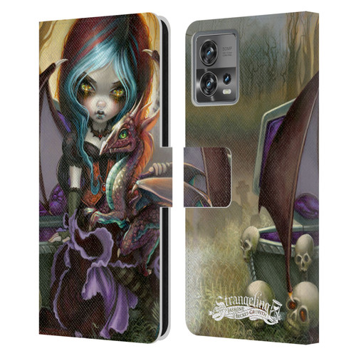 Strangeling Dragon Vampire Fairy Leather Book Wallet Case Cover For Motorola Moto Edge 30 Fusion
