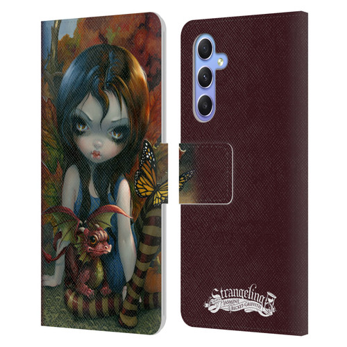 Strangeling Dragon Autumn Fairy Leather Book Wallet Case Cover For Samsung Galaxy A34 5G