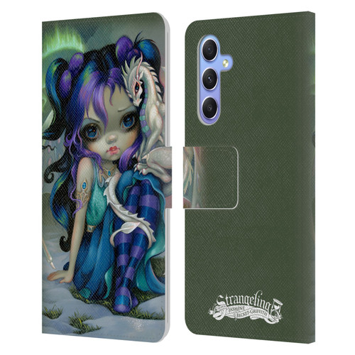 Strangeling Dragon Frost Winter Fairy Leather Book Wallet Case Cover For Samsung Galaxy A34 5G