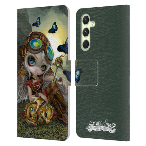 Strangeling Dragon Steampunk Fairy Leather Book Wallet Case Cover For Samsung Galaxy A54 5G