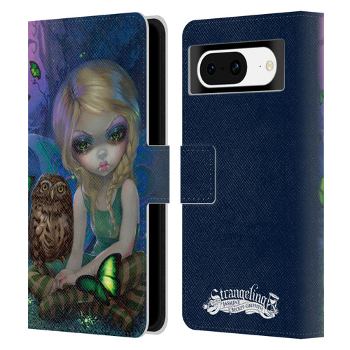 Strangeling Fairy Art Summer with Owl Leather Book Wallet Case Cover For Google Pixel 8
