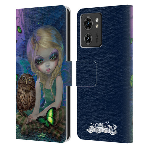 Strangeling Fairy Art Summer with Owl Leather Book Wallet Case Cover For Motorola Moto Edge 40
