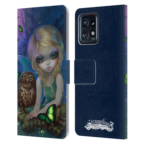 Strangeling Fairy Art Summer with Owl Leather Book Wallet Case Cover For Motorola Moto Edge 40 Pro