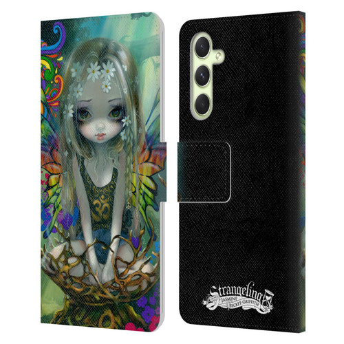 Strangeling Fairy Art Rainbow Winged Leather Book Wallet Case Cover For Samsung Galaxy A54 5G