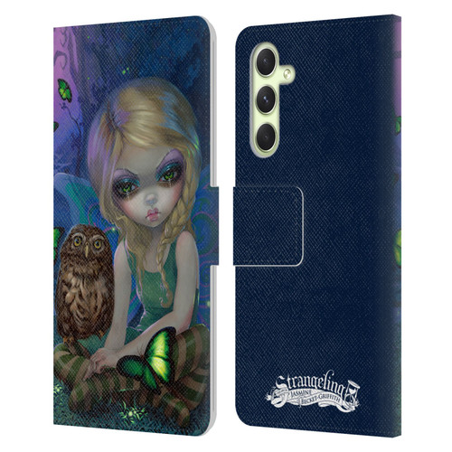 Strangeling Fairy Art Summer with Owl Leather Book Wallet Case Cover For Samsung Galaxy A54 5G