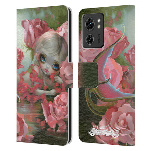 Strangeling Mermaid Roses Leather Book Wallet Case Cover For Motorola Moto Edge 40