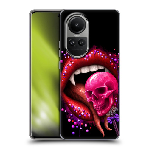 Sarah Richter Skulls Red Vampire Candy Lips Soft Gel Case for OPPO Reno10 5G / Reno10 Pro 5G