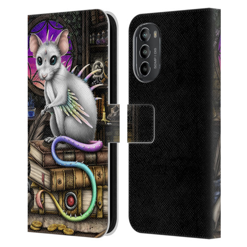 Sarah Richter Animals Alchemy Magic Rat Leather Book Wallet Case Cover For Motorola Moto G82 5G