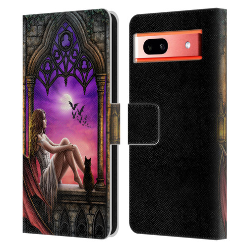 Sarah Richter Fantasy Demon Vampire Girl Leather Book Wallet Case Cover For Google Pixel 7a