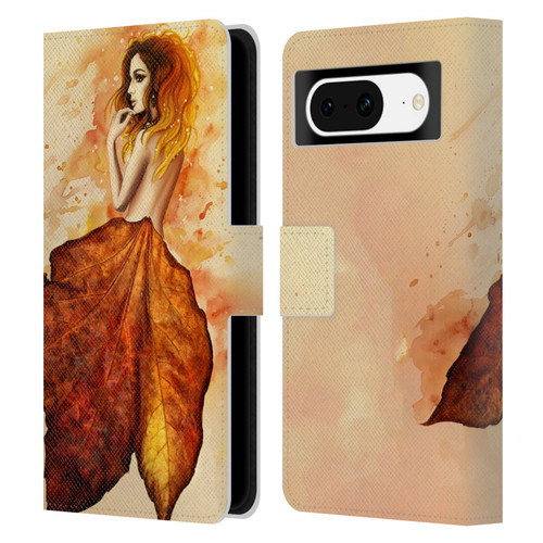 Sarah Richter Fantasy Autumn Girl Leather Book Wallet Case Cover For Google Pixel 8