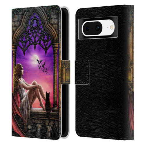 Sarah Richter Fantasy Demon Vampire Girl Leather Book Wallet Case Cover For Google Pixel 8