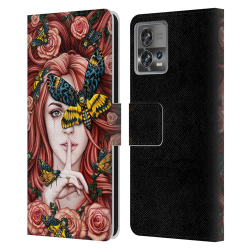 Sarah Richter Fantasy Silent Girl With Red Hair Leather Book Wallet Case Cover For Motorola Moto Edge 30 Fusion