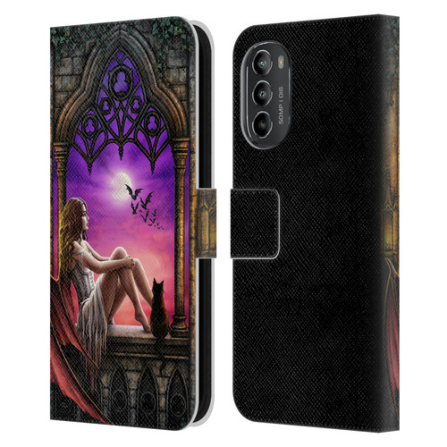 Sarah Richter Fantasy Demon Vampire Girl Leather Book Wallet Case Cover For Motorola Moto G82 5G
