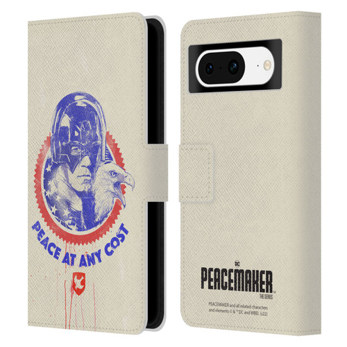 Peacemaker: Television Series Graphics Christopher Smith & Eagly Leather Book Wallet Case Cover For Google Pixel 8