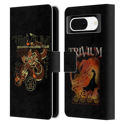 Trivium Graphics Deadmen And Dragons Leather Book Wallet Case Cover For Google Pixel 8