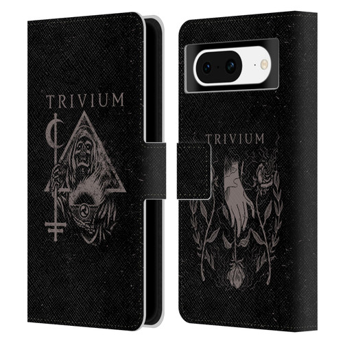 Trivium Graphics Reaper Triangle Leather Book Wallet Case Cover For Google Pixel 8