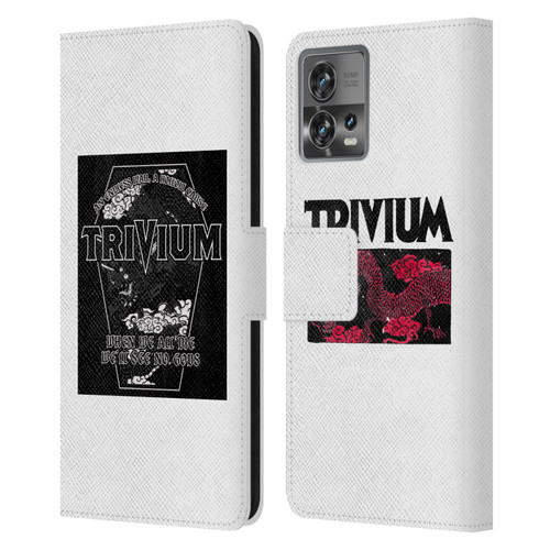 Trivium Graphics Double Dragons Leather Book Wallet Case Cover For Motorola Moto Edge 30 Fusion